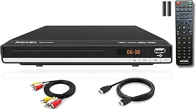 RDP-S500 DVD Player with HDMI Cable for TV, Multi Region DVD Player with USB Port, Remote Control, CD Player with FULL HD HDMI and RCA Port
