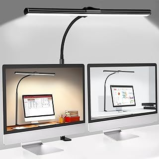 LED Desk Lamp - Desk Lamp for Home Office Adjustable Flexible Gooseneck Clamp Light Workbench Painting Reading Study Craft Monitor