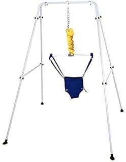 Baby Jumper Set with Hanging Shelf Adjustable Toddler Baby Bouncer Baby Toys (Blue)