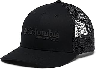 Columbia Unisex PFG Mesh Snap Back Ball Cap, Black, Hook