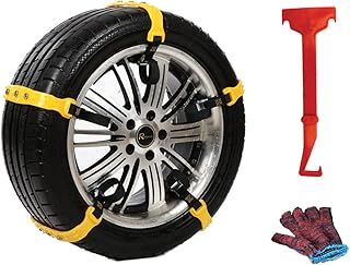 6 Pieces Universal Snow Chains, Emergency Snow Anti Slip Anti Slip Bands, For 165mm To 275mm Tires, Snow Pit Stop