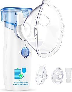 Rechargeable Portable Inhalators Machine Mini steam Atomiser for Kids and Adults Travel and Home Daily Use Gifts(Blue)