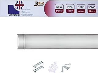LED Batten Slimline Tube Light 2FT 3FT 4FT 5FT 6FT Wall/Ceiling Mount (6000k) (6FT (180cms))