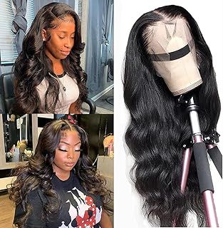 13x4 Lace Front Wigs Human Hair Pre Plucked 150% Density Brazilian Wet and Wavy Human Hair Wigs for Black Women Glueless Curly Lace Frontal Wigs Human Hair (14 IN, Body Wave)