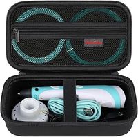 Hard Case for MYNT3D Super 3D Pen/for SCRIB3D P1 3D Printing Pen, Extra Mesh Pocket Fits PLA Filament, Stencil Book, Project Guide, Black