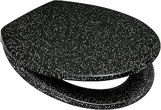 Rainbow Soft Close Toilet Seat (Black Glitter)