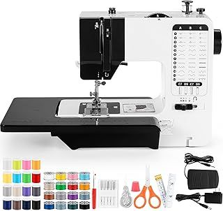 Sewing Machine, Mini Sewing Machine for Beginners and Kids, Portable Electric Sewing Machine, 38 Stitches Adjustable Speed Speed with Foot Pedal & Sewing Kit (Newest Upgrade Version) (Black)