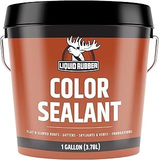 Liquid Rubber Color Sealant - Waterproof Indoor and Outdoor Leak Repair Coating, Multi-Surface Rubber Paint, Durable Sealer for Roofs, Beige, 1 Gallon