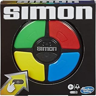 Hasbro Gaming, Simon, Electronic Memory Game, for Kids, Ages 8 and Up, Handheld Light and Sound Game, Classic Simon