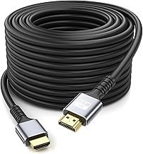 4k Hdmi Cable 20m Ultra High Speed HDMI 2.0 Cable 4K@60Hz 18gbps Gold Plated Connector 3D ARC Ethernet HDMI Cord for HDTV Monitor Laptop Roku TV Xbox PS4/PS5(Silvery)