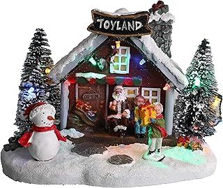 LED Light Up Christmas Village Scene - 8" / 20cm (Toyland Toy Shop)
