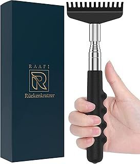 Extendable Large Robust Back Scratcher for Smooth Scratching Against Itching. Back Scratcher for Men and Women with Wide Head Scratching Surface and Strong Telescope. Gifts Stocking Filler for Men