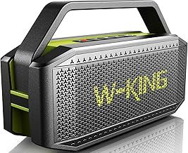 Bluetooth Speaker, W-KING 100W PEAK 60W Loud Portable Wireless Waterproof Bluetooth Speaker IPX6, Rich Bass, 40H Play, Powerful Boom box Outdoor Party Speaker with Power Bank, TF Card, AUX, EQ, NFC