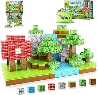 Magnetic Blocks-Build Mine Magnet World Set, Magnetic Toys for Boys & Girls Age 3-4 4-5 6-8, STEM Montessori Sensory Toys for Toddlers Gifts for 3+ Years Old Girls Boys, Fidget Cubes Construction Toys