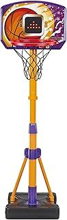 VTech Counting Hoops Basketball Stand, Adjustable Basketball Hoop & Stand with Electronic Backboard & LED Screen, 3 Games, Sound Effects & Light Show, Toddler Toy for 3, 4, 5+ Years, English Version