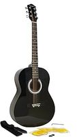 Martin Smith Acoustic Guitar with Strings, Plectrums & Strap - Black