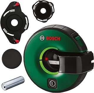Bosch 2-in-1 line laser Atino with integrated measuring tape (horizontal or vertical alignment thanks to easy attachment on rough and smooth surfaces)