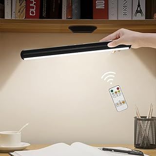 Hapfish Rechargeable Battery LED Lights Bar 2000mAh Magnetic 5W Steplessly Dimmable Under Cabinet Light with Remote Control, 3 Color Modes, USB Touch Lamps for Bedroom, Living Room, Mirror, Kitchen