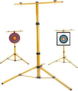 - QI HUO JU - Archery Target Stand Adjustable Bow and Arrow Target Stands for Backyard, Foldable Metal Target Stand for Adult Youth Straw & Foam Targets Range Practice Shooting