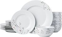 Amazon Basics 18-Piece Dinnerware Set - Branches, Service for 6