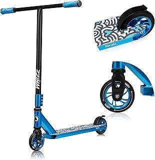 lionelo WHIZZ NEO Stunt Scooter, ABEC-9 Ball Bearings, Aluminium Deck, HIC Compression System, 110 mm Wheels, Wide T-Tube Handlebars, Flex Fender MN Steel Brake, Unique Design