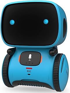 GILOBABY Interactive Smart Robot Toys, Intelligent Robot Toys for Kids, Children Girls & Boys Robotic Toys 3 Years Old Up, Voice Control & Touch Sense, Dance & Sing & Walk, Recorder & Speak Like You