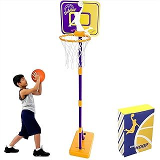 Little Kids Basketball Hoop Toddler Basketabll Hoop Indoor Outdoor Bedroom Over Door Small Basketball Net Goal Ball Games Birthday Gift for Boys or Girls at Age 3-6