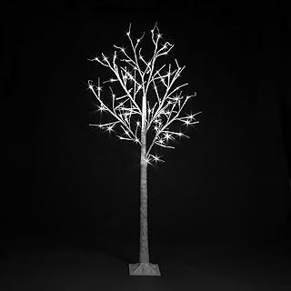Snowtime 1.8m Birch Tree with 80 Ice White LEDs