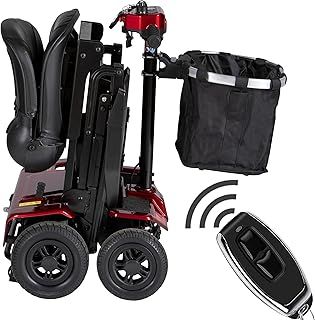 Falcon Auto Folding Mobility Scooter with Remote Control and Lithium Battery - Green Power (10 Miles Removable Lithium Battery)