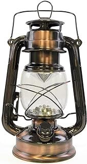 HomeLife Nebraska LED Storm Lamp with 15 Bright LED's/Carry Handle/Weatherproof Design/Variable Dimmer Settings/Energy Saving/Battery Operated - D1201CP - Copper