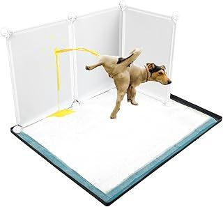 Purrfect Paw Litter Box with High Walls, Indoor Dog Potty for Small & Medium Dogs, No-Spill Pee Pad Holder Tray