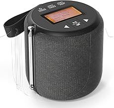DAB Radio Portable, Bluetooth Speaker, DAB Plus/DAB Radio, FM Radio, Shower Speaker, IPX4 Splashproof Water Resistant, Type-C USB, 5W Stereo Speaker with Bluetooth 5.0, Rechargeable