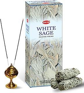 Hem 8901810014763 White Sage Hexa Incense Sticks, 6Packs X 20 Sticks=120 Sticks