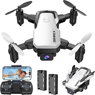 Mini Drone With 720P Camera for Kids Adults,RC Quadcopter Foldable,Altitude Hold, 3D Flip, Headless Mode, Gravity Control, 2 Batteries, Easy for Beginners, Blue