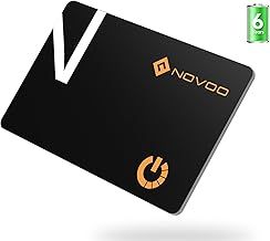 NOVOO Slim SmartCard Wallet Tracker, Air Locator Tag - 1.6mm Thin, 6-Year Battery, IP68 Waterproof, Apple Find My Compatible (iOS Only), Bluetooth GPS Item Finder (1-Pack)