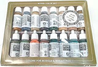 Vallejo Model Color WWII German Camouflage Acrylic Paint Set - Assorted Colours (Pack of 16)