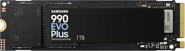 Samsung 990 EVO Plus, 1TB, PCIe 4.0 x4 / 5.0 x2, NVMe2.0 (up to 7150 MB/s), NVMe M.2 (2280), Internal Solid State Drive (SSD), MZ-V9S1T0BW
