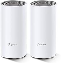 TP-Link Deco E4 Whole Home Mesh Wi-Fi System, Seamless and Speedy (AC1200) for Medium Home, Work with Amazon Echo/Alexa, Router and Wi-Fi Booster Replacement, Parent Control, Pack of 2