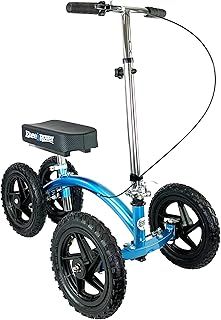 KneeRover Quad All Terrain Knee Scooter Knee Walker for Foot, Lower Leg or Ankle Injury in Metallic Blue