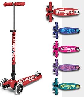Micro Scooters | Maxi Micro Deluxe Foldable Children's Scooter | Big Wheels | Handlebar Adjustable | 5-12 Years | Boys & Girls