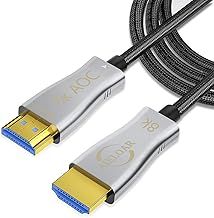 Aieloar 8K Optical Fibre HDMI 2.1 Cable 20M,Support 8K@60Hz 4K@120Hz Dynamic HDR 10, eARC, HDCP2.2, 4:4:4 7680x4320 Resolution, 48Gbps Bandwidth Optic Fibre HDMI 2.1 Cable for PS5/PS4/8K TV