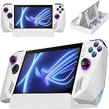 for ASUS ROG Ally X 2024/ROG Ally Stand, [3-Level Adjustable Angles] [Foldable] Non-Slip Portable Holder Playstand for ROG Ally X Console/Tablet/Mobile Phone/Switch OLED/Switch Lite, White