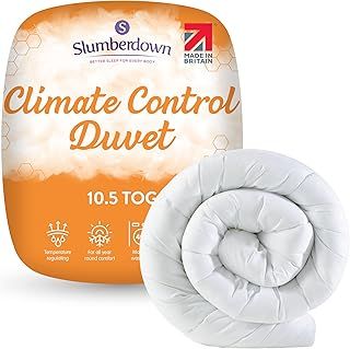 Slumberdown Climate Control King Size Duvet - 10.5 Tog All Year Round Temperature Regulating Quilt Ideal for Summer & Winter - Soft Touch Cover, Hypoallergenic, Machine Washable, Size (225cm x 220cm)