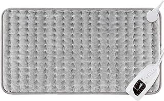 DIZA100 Heating Pad with Auto Shut Off, Fast Heating Technology, Machine Washable,Soft Flannel Safe Electric Heat Pad for Body Relaxation (12 x 24 inches)(Silver Grey)