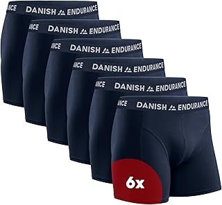 DANISH ENDURANCE Cotton Boxers for Men with Optional Fly, Breathable Men's Underwear Trunks, 6 or 10 Pack