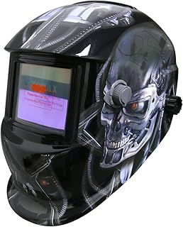 Zorax Auto Darking Welding Helmet (Metal), Large View, Solar & Battery Powered, Grinding Function, DIN9~13 Shade, Safety Gear