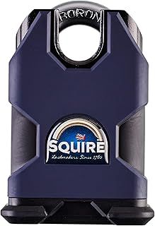 Henry Squire Stronghold 6 Pin S Cylinder Closed Shackle Steel Padlock, 55 mm (Length)