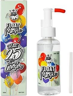 Helium King Float Magic Treatment for Helium Latex Balloons 100ml / 3.5 oz - Treats up to 50 9" Balloons Make your balloons Hi Float up to 25 times longer than without Float Magic Treatment