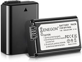 ENEGON NP-FW50 Battery Compatible with Sony ZV-E10, Alpha 7, A7, A7II, A7R, A7RII, A7S, A7SII; A6400, A5000, A6000, A6300, A6500, NEX 3/5/6/7/SLT-A Series