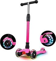 IMMEK Kids Scooter - 3 Wheels Kick Scooter for Children Girls & Boys Age 3-12 Year with Adjustable Height, LED Flashing Wheels, Anti-Slip Deck, Max Weight Load 50 kg